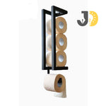 Load image into Gallery viewer, Modern Wall-Mounted Metal Toilet Paper Holder – Black