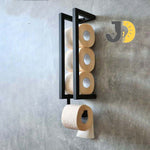 Load image into Gallery viewer, Modern Wall-Mounted Metal Toilet Paper Holder – Black