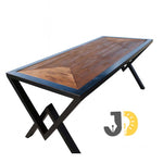 Load image into Gallery viewer, Modern Geometric Wood & Metal Table