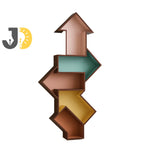Load image into Gallery viewer, Colorful Arrow-Shaped Wooden Wall Shelf for Modern Offices