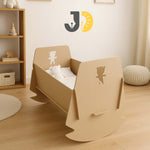 Load image into Gallery viewer, Wooden Baby Rocking Cradle