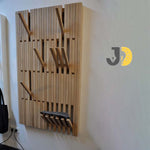 Load image into Gallery viewer, Modern Wooden Wall Coat Rack with Folding Hooks