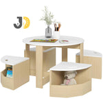 Load image into Gallery viewer, طقم طاولة وكراسي للأطفال مع وحدات تخزين مدمجة – Kids table and chair set with built-in storage compartments