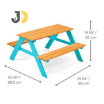 Load image into Gallery viewer, Colorful Wooden Kids Picnic Table