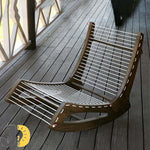 Load image into Gallery viewer, Wooden Rope-Lounge Rocking Chair