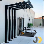 Load image into Gallery viewer, Wall-Mounted Metal Swing Bench with Chains
