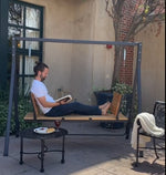 Load image into Gallery viewer, Modern Wooden Swing Daybed with Metal Frame
