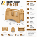 Load image into Gallery viewer, Elegant Wooden Baby Crib