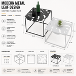 Load image into Gallery viewer, Modern Metal Leaf Design Coffee Table Set