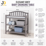 Load image into Gallery viewer, Elegant Grey Baby Changing Table