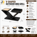 Load image into Gallery viewer, V-Shaped Outdoor BBQ Grill