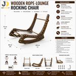 Load image into Gallery viewer, Wooden Rope-Lounge Rocking Chair