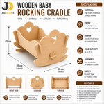 Load image into Gallery viewer, Wooden Baby Rocking Cradle with Heart Design