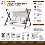 Load image into Gallery viewer, Outdoor Canopy Swing Sofa with Cushioned Seat