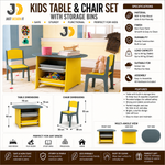 Load image into Gallery viewer, Kids Table & Chair Set with Storage Bins