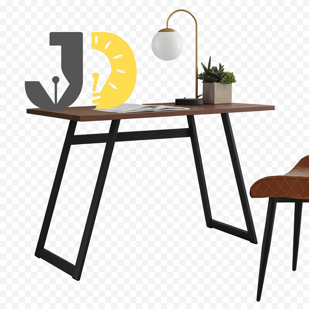 Modern Angled Metal Frame Desk