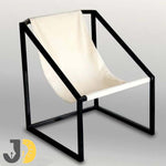 Load image into Gallery viewer, Modern Fabric &amp; Metal Chair – White &amp; Black
