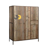 Load image into Gallery viewer, Industrial Wood Wardrobe with Metal Frame
