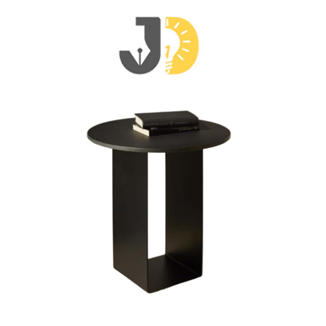 Modern Black Round Side Table – Minimalist Design