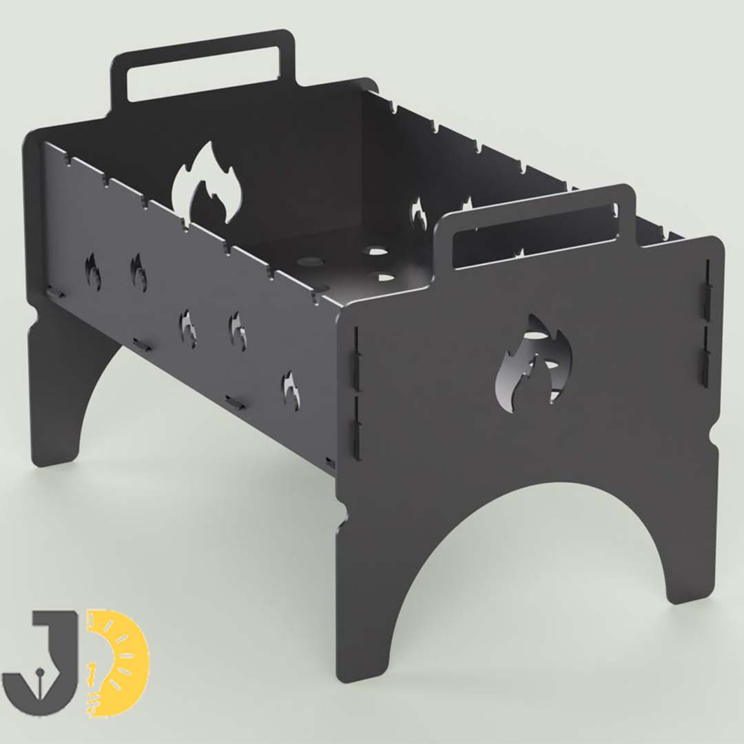 Portable Steel Charcoal Grill