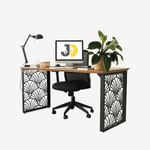 Load image into Gallery viewer, Decorative Metal Frame Office Desk

