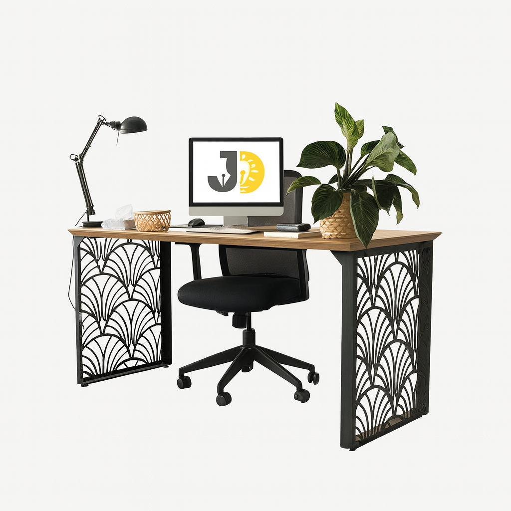 Decorative Metal Frame Office Desk