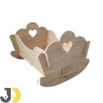Load image into Gallery viewer, Wooden Baby Rocking Cradle with Heart Design
