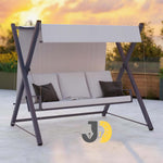 Load image into Gallery viewer, Outdoor Canopy Swing Sofa with Cushioned Seat