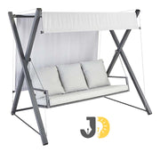 Outdoor Canopy Swing Sofa with Cushioned Seat