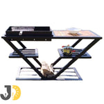 Load image into Gallery viewer, V-Shaped Outdoor Grill Table with Shelves
