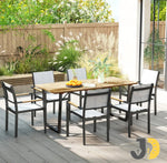 Load image into Gallery viewer, | Modern Wood &amp; Metal Dining Table
