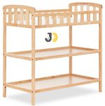 Load image into Gallery viewer, طاولة تغيير حفاضات خشبية بثلاثة رفوف تخزين – Wooden baby changing table with three storage shelves
