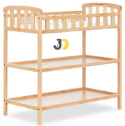 طاولة تغيير حفاضات خشبية بثلاثة رفوف تخزين – Wooden baby changing table with three storage shelves