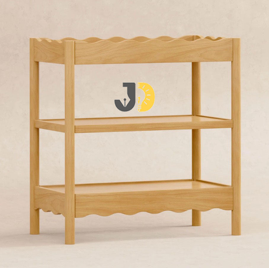 Wooden Baby Changing Table with Wavy Design