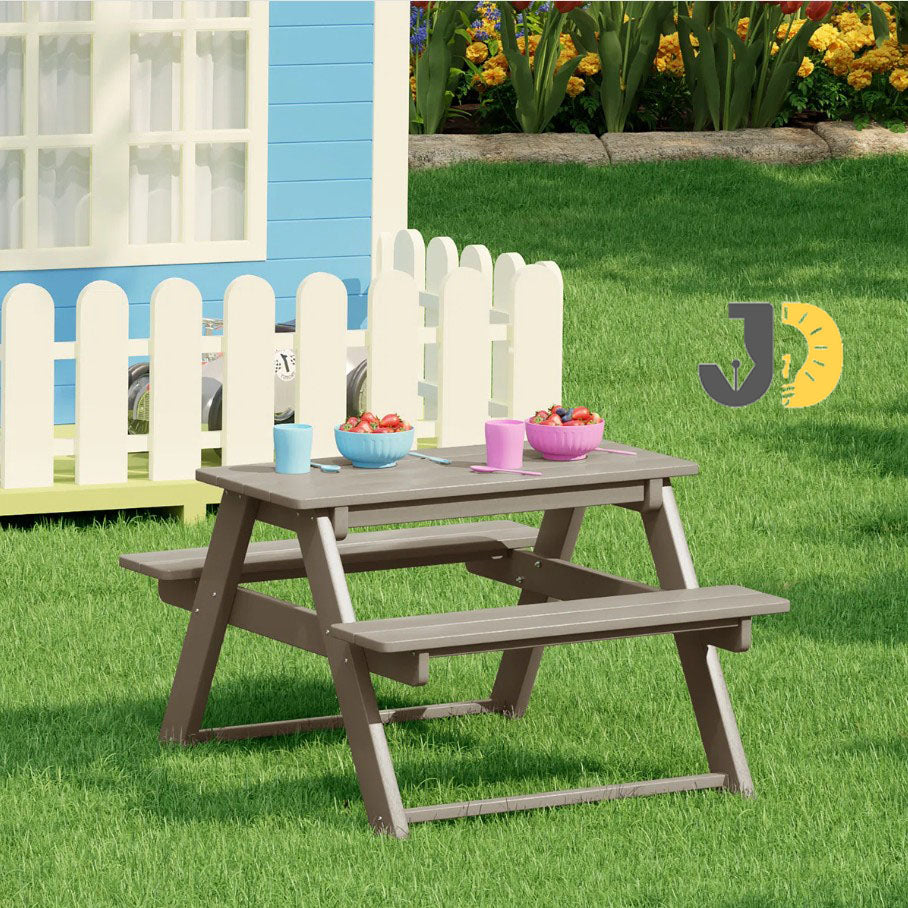 Wooden Kids Picnic Table for Outdoor Use