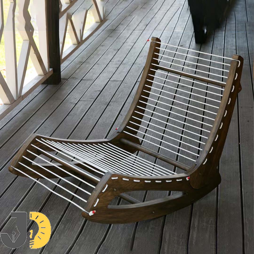 Wooden Rope-Lounge Rocking Chair