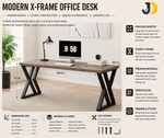 Load image into Gallery viewer, Modern X-Frame Office Desk
