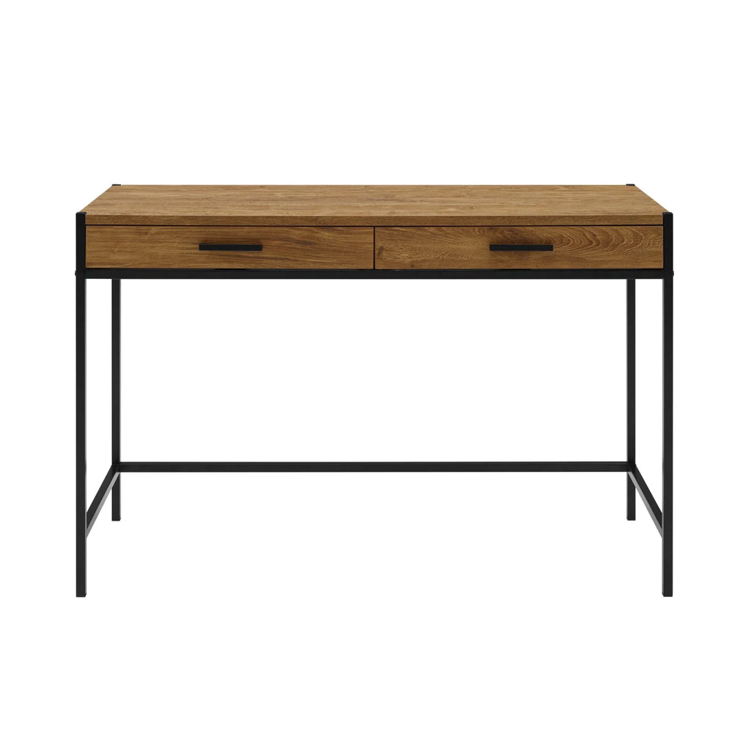 Slim Metal Frame Desk with Drawers
