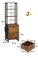 Load image into Gallery viewer, Multi-Functional Wooden Office Cabinet with Metal Shelves
