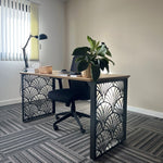 Load image into Gallery viewer, Decorative Metal Frame Office Desk
