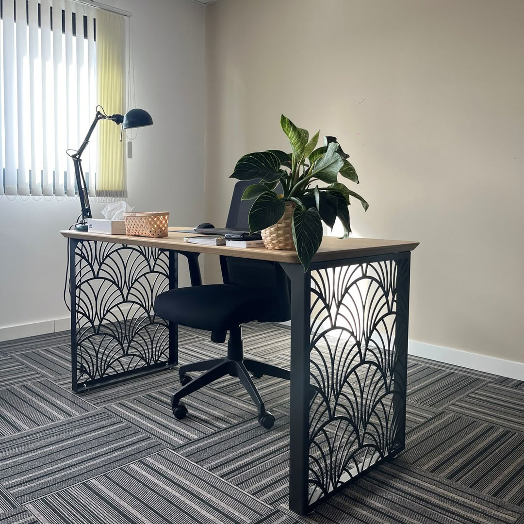 Decorative Metal Frame Office Desk