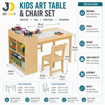 Load image into Gallery viewer, Kids Art Table &amp; Chair Set with Storage