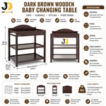 Load image into Gallery viewer, Dark Brown Wooden Baby Changing Table