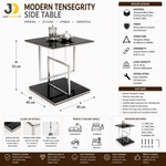 Load image into Gallery viewer, Modern tensegrity table with Black Glass and Metal Frame