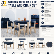 Wooden Toddler & Kids Table and Chair Set