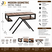 Modern Geometric Metal Table