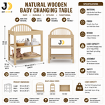 Load image into Gallery viewer, Natural Wooden Baby Changing Table