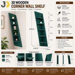Load image into Gallery viewer, 3d Wooden Corner Wall Shelf