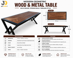 Load image into Gallery viewer, Modern Geometric Wood &amp; Metal Table
