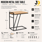 Modern Minimalist Metal Side Table